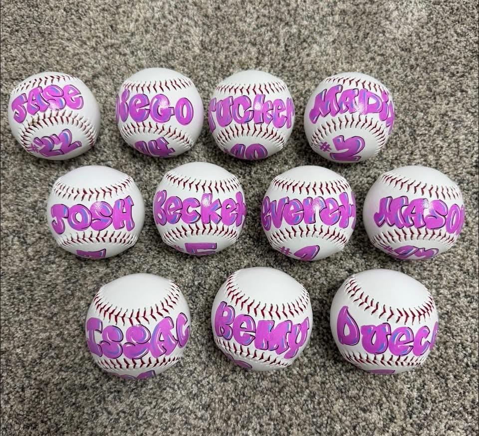 Personalized Graffiti Baseball, Custom Name Team Coach Gift, Keepsake ...