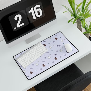 Miffy Desk Mat for Home Office, Personalized Desk Pad, Gaming Mat, miffy blueberry Themed Workspace Decor