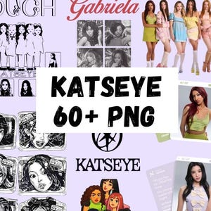 KATSEYE PNG Bundle | 60+ K-pop Digital Stickers | KATSEYE Group and Members png | Transparent pngs for Journals, Scrapbooks & Edits