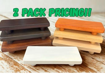 Handcrafted Wooden Riser – Small-Sized Display Stand for Kitchen, Bathroom, or Home Decor. BUY 2 DEAL!!