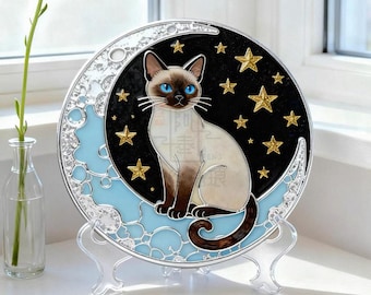 Cloisonné-Emaille-Bastelset mit Katzenmotiv – Handgefertigtes Kunsthandwerksset, Geschenkidee für Katzenliebhaber