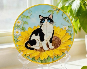 Cloisonné-Emaille-Bastelset mit Katzenmotiv – Handgefertigtes Kunsthandwerksset, Geschenkidee für Katzenliebhaber