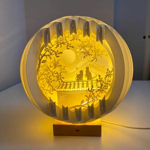 Handgemaakte opvouwbare papieren lamp: USB-plug-in, kunstdecor