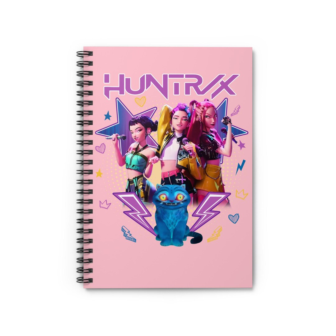 Huntrix Pink Spiral Notebook, Back to School Supplies, K-pop Demon ...