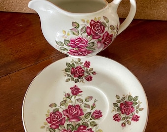 Vintage Wood and Sons Milk Jug with Saucer