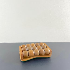 Vintage Wood Massage Foot | Body Massager | Roller | Reflexology Balls | Acupressure| Felt Back