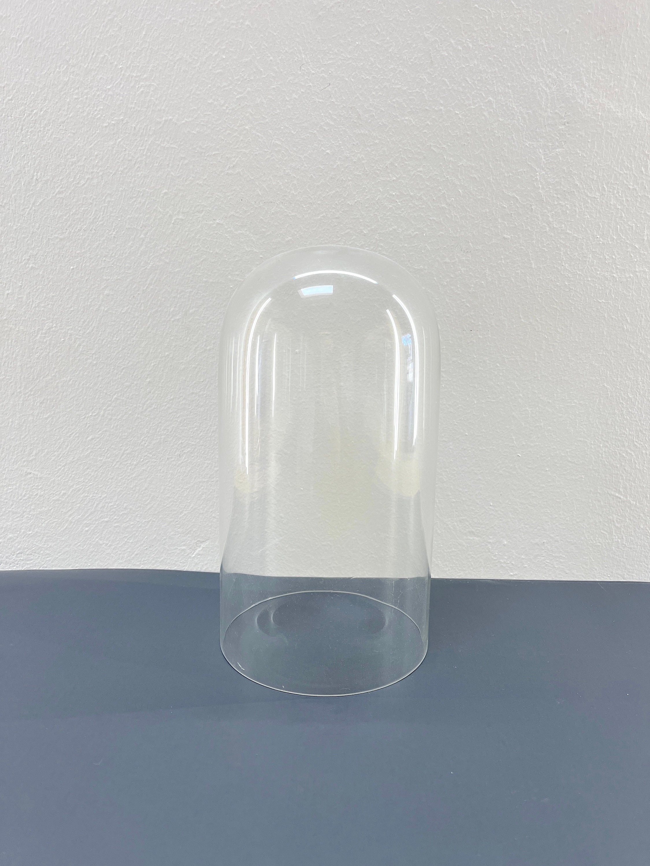 12 Clear Plastic Domes with snap in Bottom 4 inches Tall 2-3/8 Diameter
