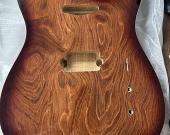 Sunburst Tele Style Guitar Body Paulownia Wood DIY Project