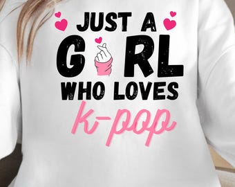 K-Pop Girl PNG | Korean Music Fan, POD Design (Digital Download)