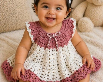 Handmade Baby Dress With Matching Headband: Custom Colors, Sizes
