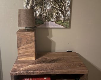 Walnut Floating Night Stand