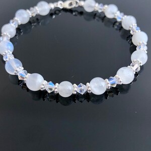 Sterling Silver and Moonlight Clear Crystal Bracelet