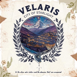 City Of Starlight Png, Aux étoiles qui écoutent et aux rêves qui trouvent une réponse, Acotar Velaris Png, téléchargement numérique, cadeau pour amoureux des livres
