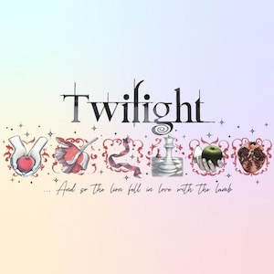 Twilight Inspired Png, Book Cover Aesthetic Png, Twilight Saga Fan Gift, Vampires Wolves Romance Png, Book Lover Gift, Digital Download