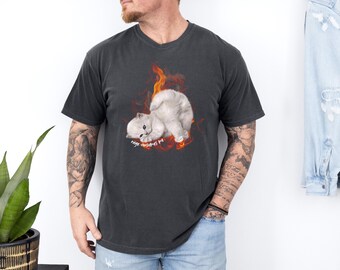 Comfort Colors® Rage Consumes Me Funny Cat Shirt, Cute Kitten Meme Shirt, Sarcastic Cat Lover Gift, Unhinged but Adorable T-Shirt