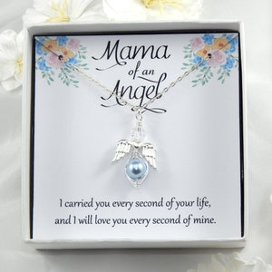 Mama Of An Angel Necklace,Miscarriage Gift Necklace,Angel Baby,Pregnancy Loss Keepsake,Bereavement Gift, Stillborn Gift,Loss of Baby Boy