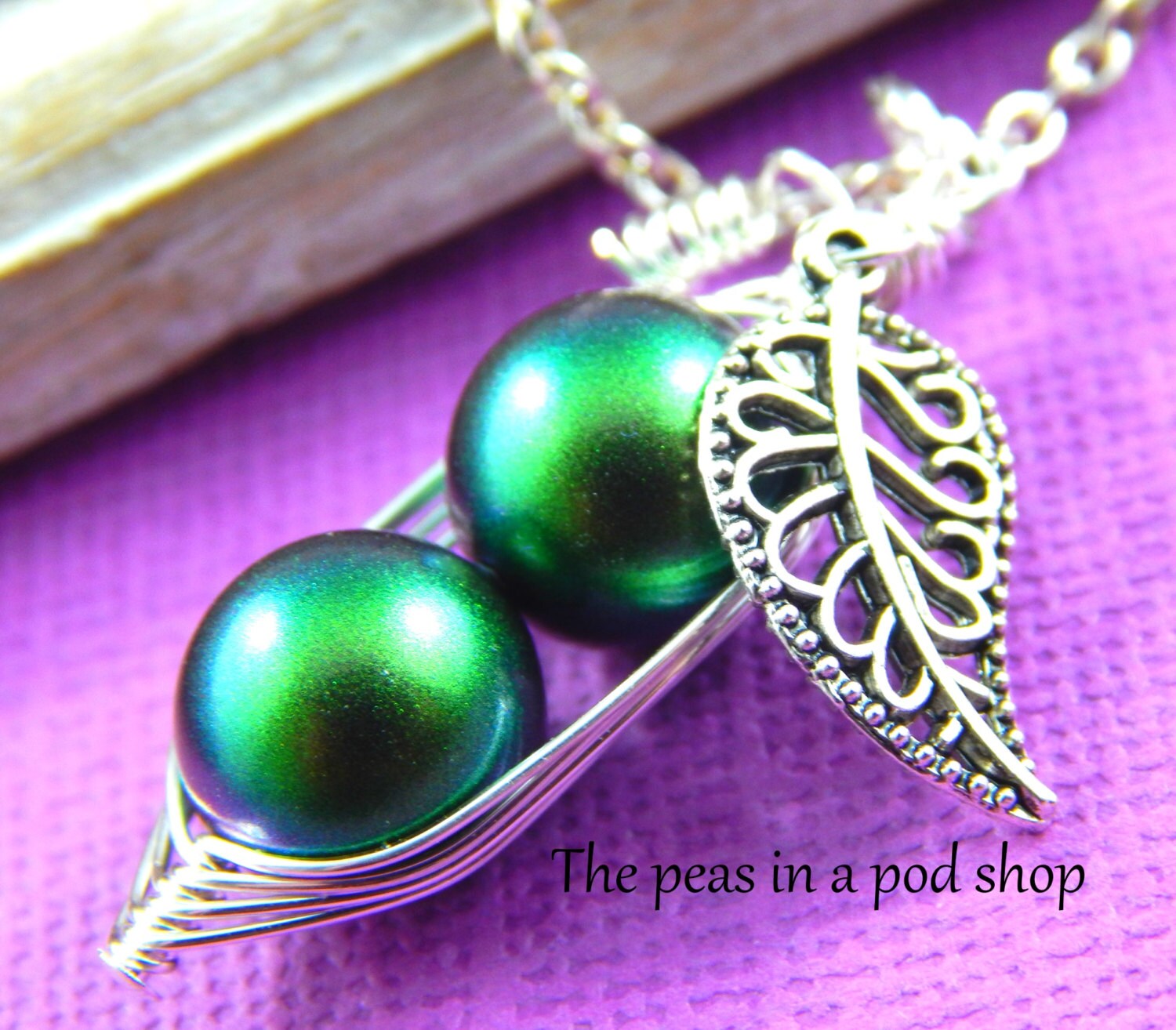 Two Peas in A Pod Necklacepea Pod Necklace Peas in a Pod2 Etsy Australia