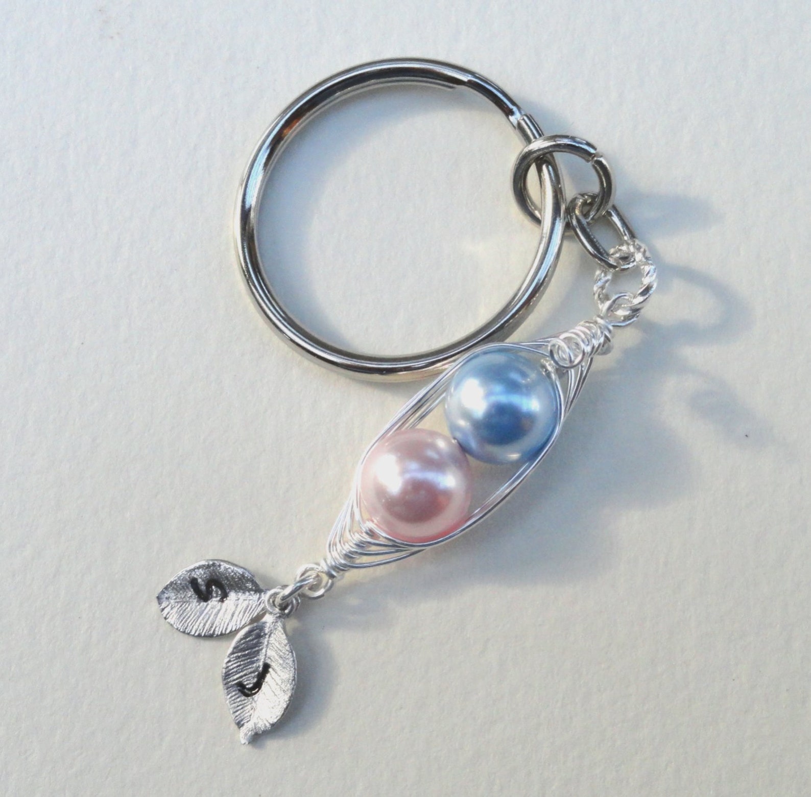 Two Peas in a Pod Personalized Keyring 2 Peas in a Pod Etsy