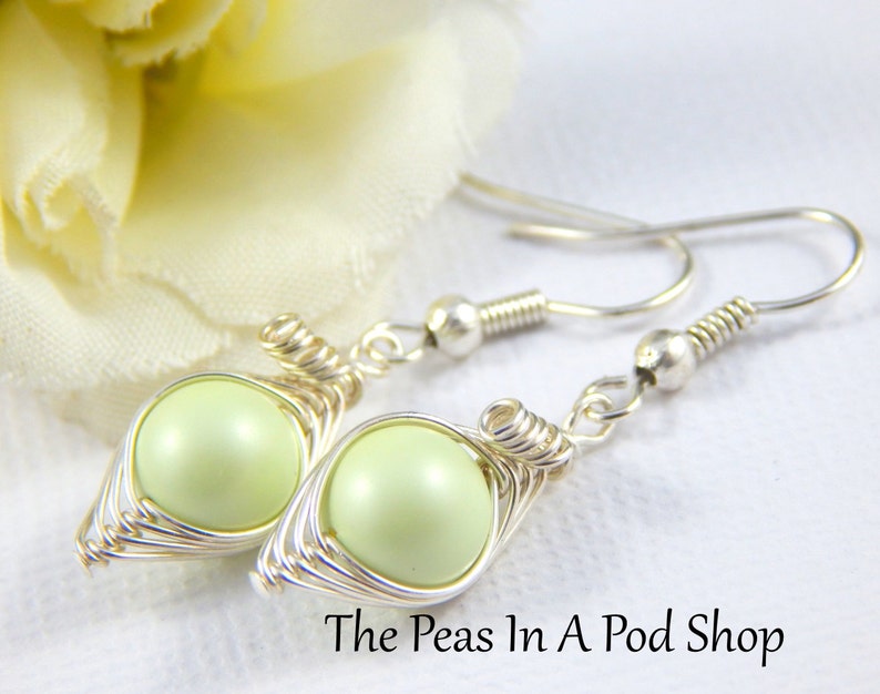 Peas in A Pod Earrings One Pea in A Pod Green Earringschoose Etsy