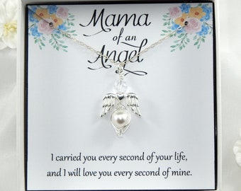 Mama Of An Angel Necklace,Miscarriage Gift Necklace,Angel Baby,Pregnancy Loss Keepsake,Bereavement Gift, Stillborn Gift,Sorry For Your Loss