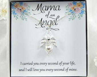 Mama Of An Angel Necklace,Miscarriage Gift Necklace,Angel Baby,Pregnancy Loss Keepsake,Bereavement Gift, Stillborn Gift