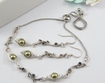 Peas In A Pod Earrings,One Pea In A Pod Earrings,PeaPod Jewellery