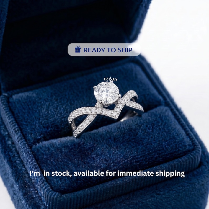 Elegant 1.10 CT round lab grown diamond engagement ring paired with a 14K gold criss cross wedding band. Featuring dazzling D-E color and VVS-VS clarity, this handcrafted sustainable ring is perfect for proposals, anniversaries, weddings, or heirloom gifts. Ethically made fine jewelry that blends modern style with timeless beauty. Ideal for eco-conscious brides seeking conflict-free diamond rings.