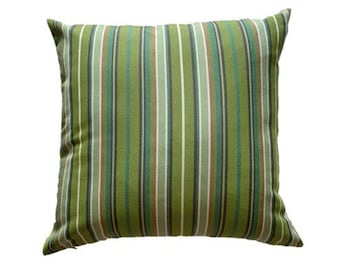 Green stripe outdoor cushion cover collection