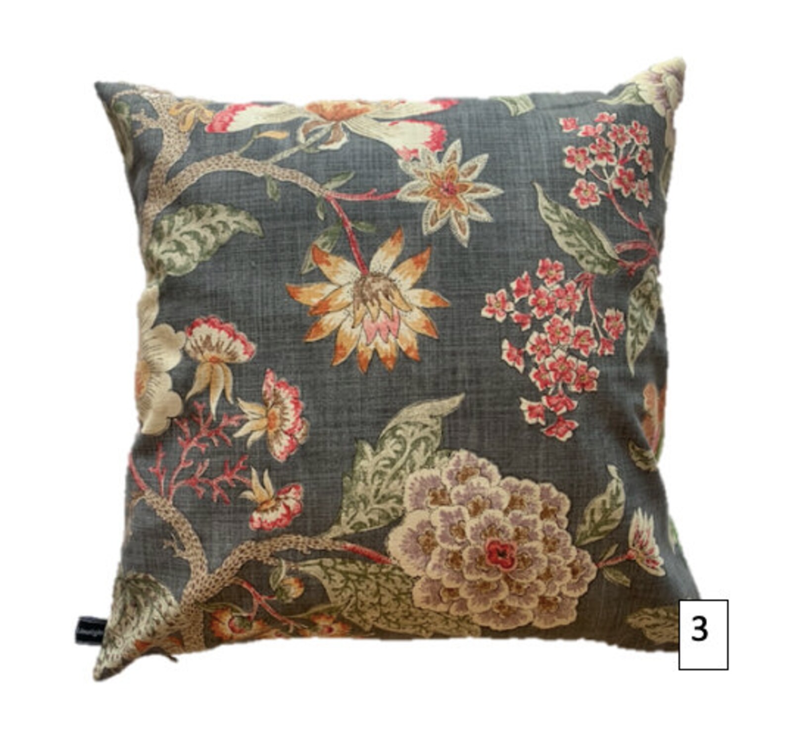 55cm X 55cm Grey Floral Cushion Cover Collection Etsy