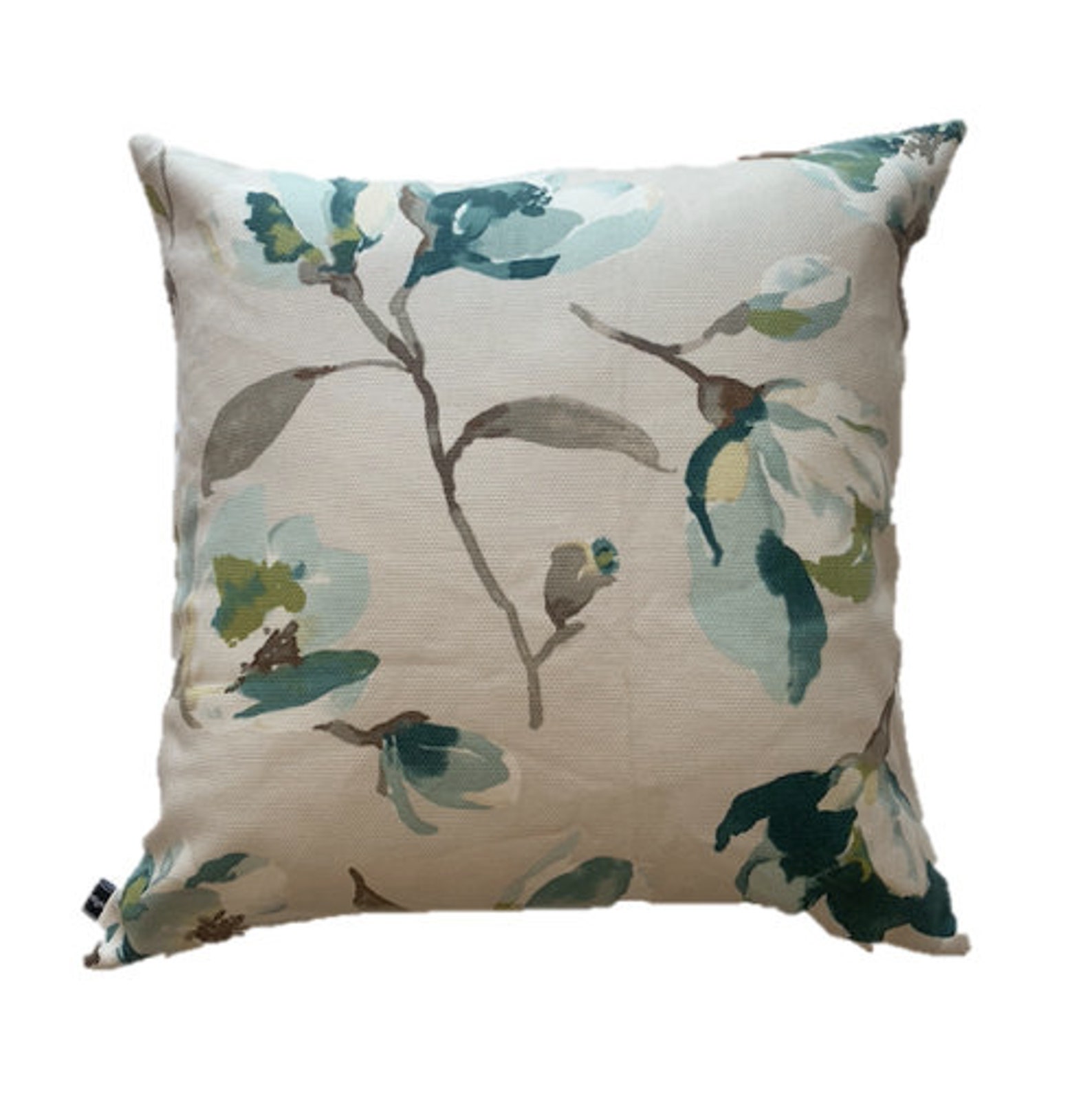 60cm X 60cm Blue Green Flowers Cushion Cover Etsy