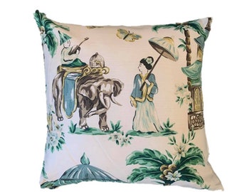 50cm x 50cm elephant and a lady cushion cover