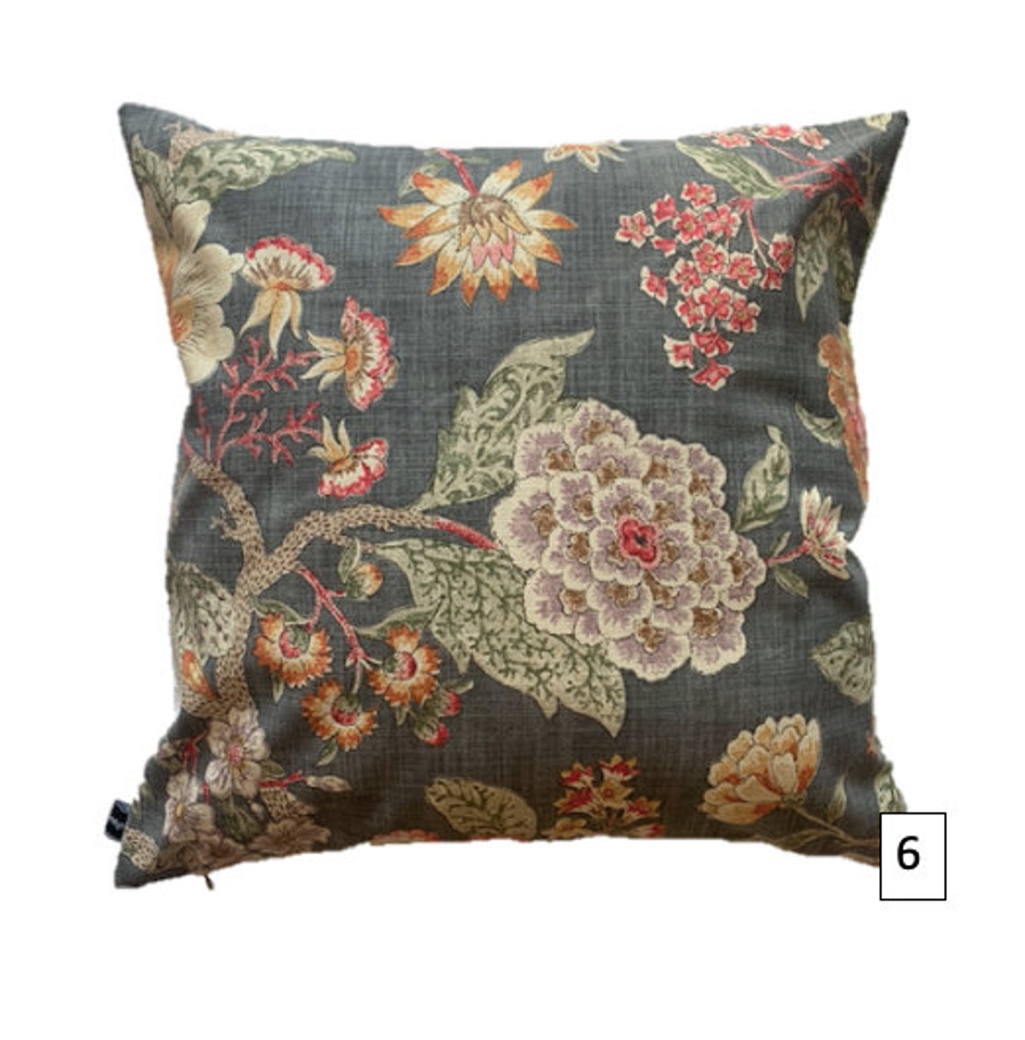 55cm X 55cm Grey Floral Cushion Cover Collection Etsy