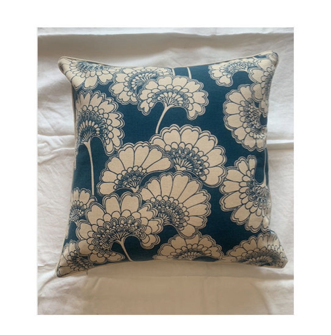 50cm X 50cm Blue Floral Outdoor Cushion Cover Etsy Australia