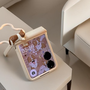 Cute 3D Sleeping Kitten Case for Samsung Galaxy Z Flip 7 6 5 4 3 | Soft Cat Phone Cover for Motorola Razr 60 50 40 Ultra