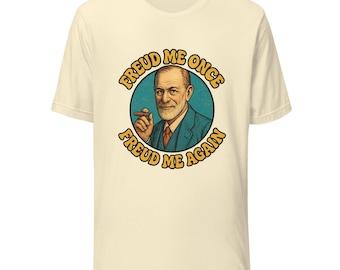 Koszulka z motywem psychologii Freuda – zabawna koszulka z retro kalamburem dla terapeutów, studentów i miłośników nauki