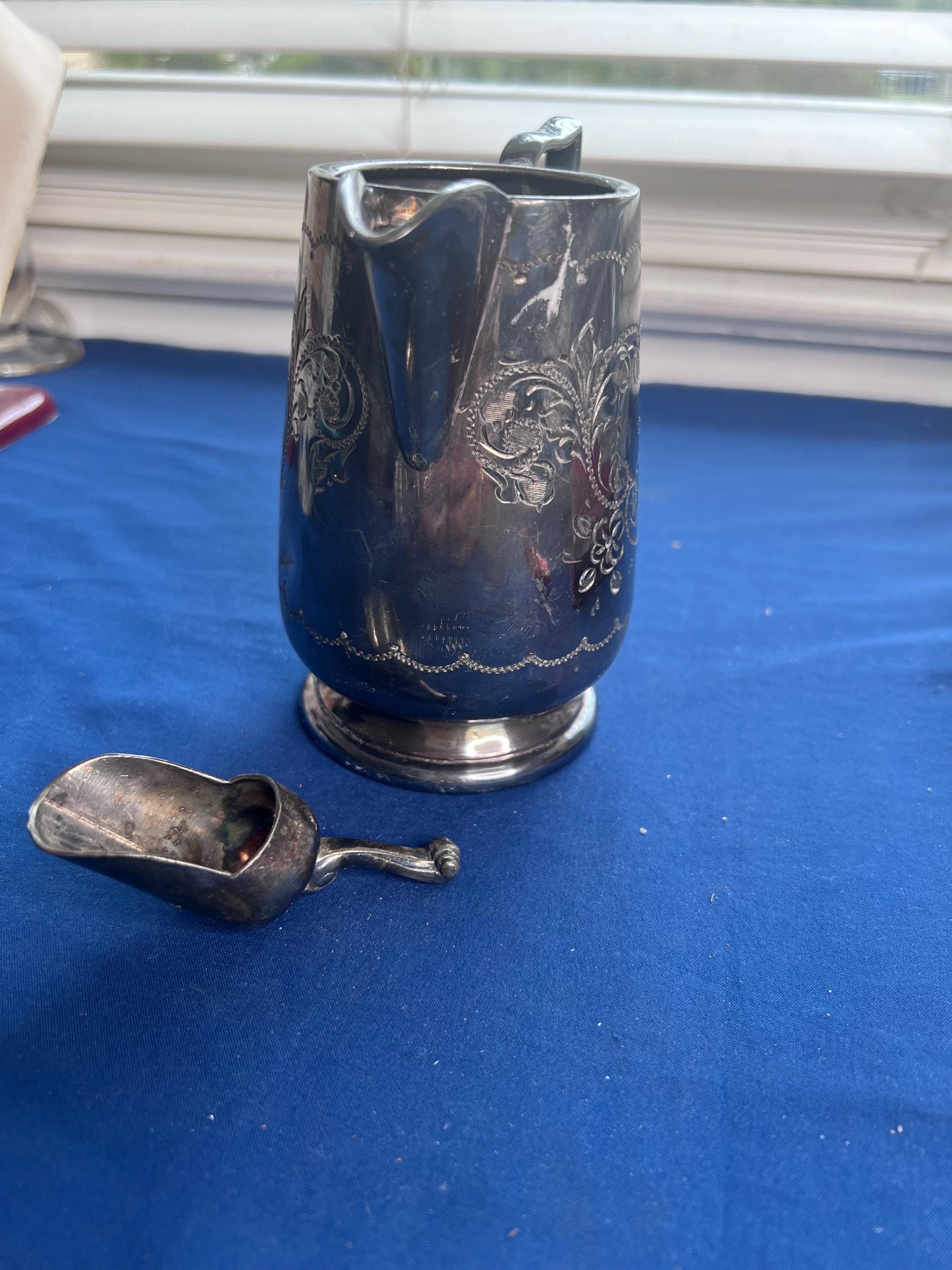 Vintage Cooper Brothers Silverplated Victorian Milk Pitcher With