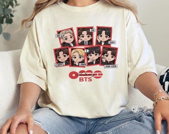 Arirang Chibi Boyband T-Shirt, Kawaii Kpop Group Fan Gift Tees
