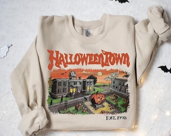 Halloweentown Est 1998 Sweatshirt, Halloweentown University, Retro Halloweentown Sweatshirt, Fall Crewneck, Halloween Sweater