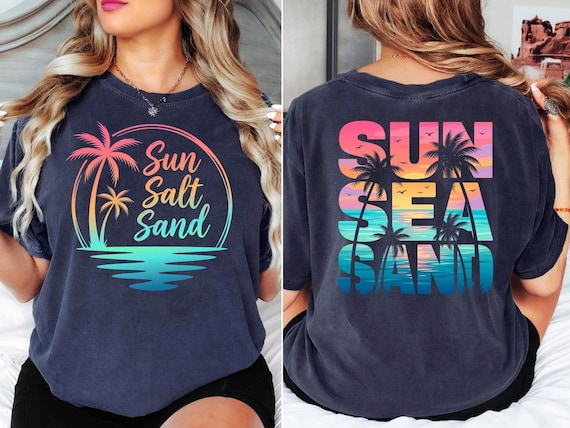 Sun Salt Sand Shirt, Beach Vacation Shirt, Summer Beach T-Shirt, Coastal Graphic Tee, Ocean Lover Shirt