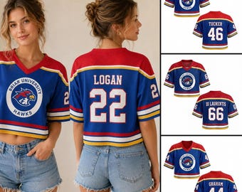 Hockey Romance Inspired Unisex Crop Mesh Jersey, BookTok Reader Gift, Bookish Apparel| Off cam.pus Book Fan Gifts
