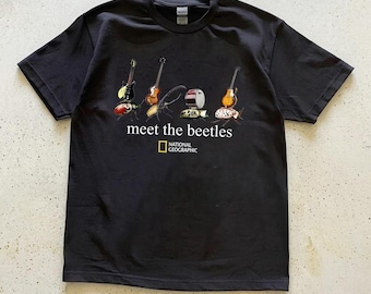National Geographic "Meet The Beetles" Unisex T-shirt, Retro Beetles Music Tee