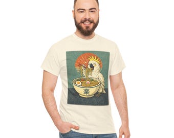 Aussie Wild Bites / Camiseta de ramen con cacatúas / Camiseta retro de comida japonesa