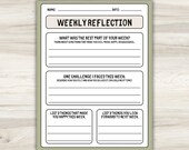 Kids Weekly Reflection Worksheet: Social Emotional Learning Journal (PDF Download)