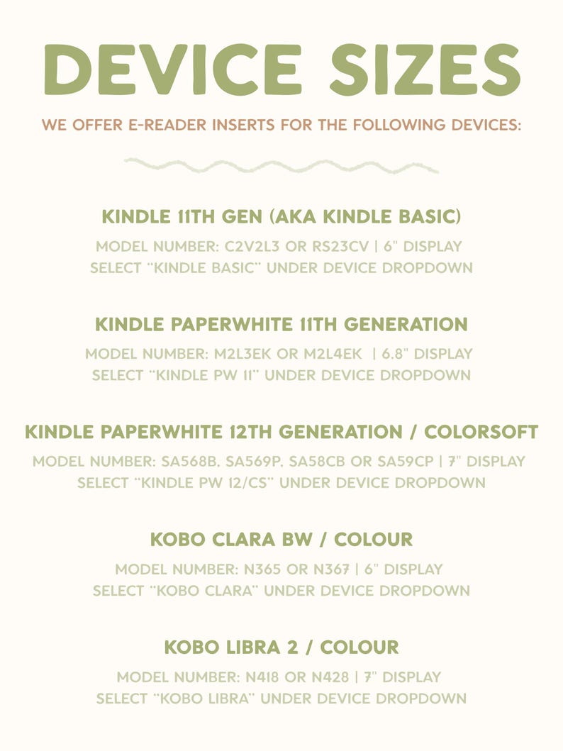 Green Gingham E-Reader Insert: Compatible with Kindle and Kobo, Bookish Accessories image 7