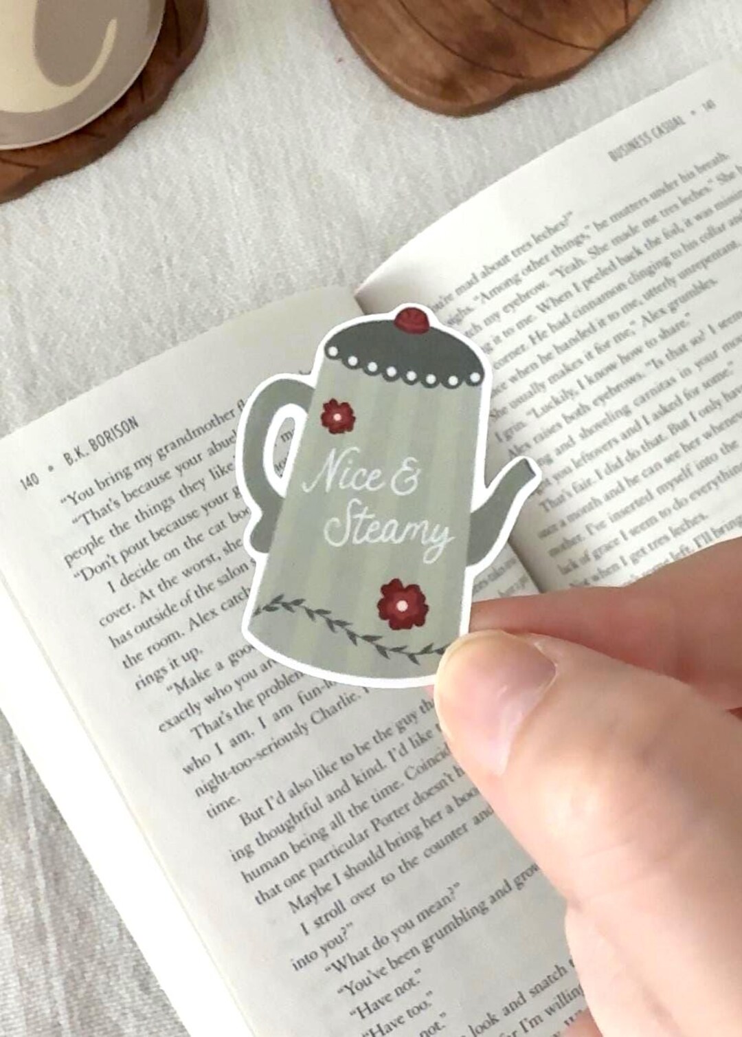 Tea Kettle Sticker Fall Stickers - Nice & Steamy Tea Kettle - Seasonal Stickers - Bookish ...