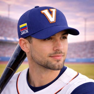 Gestickte Venezuela Blue 2026 Baseball Classic Hat, Vintage Venezuela Baseballkappe, Retro Sportstil