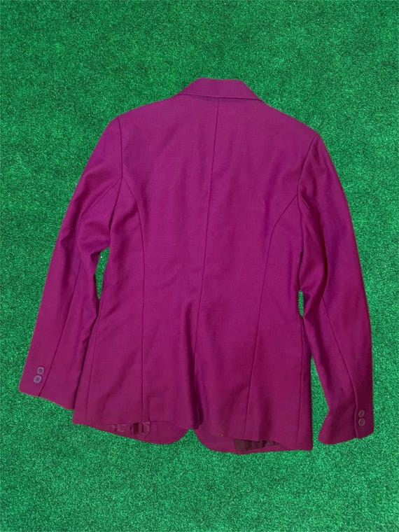 Fuchsia button-down blazer with pockets - image 2