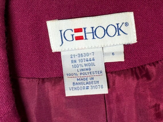 Fuchsia button-down blazer with pockets - image 3