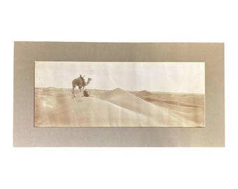 Alexandre Bougault Offset Lithograph "Hour of Prayer in the Sahara Desert"