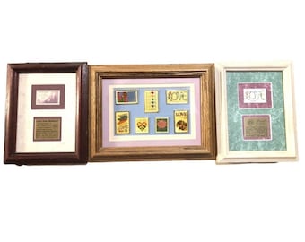 VTG LOVE And Mother Stamp Collection FRAMED Lot Of 3